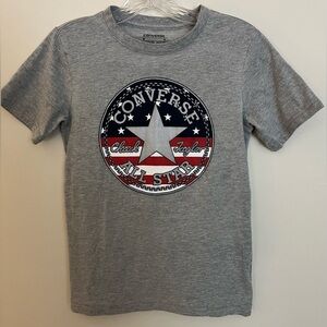 EUC Converse Chuck Taylor Youth Gray Tee w/Graphic; Size M 10-12 yrs; Unisex